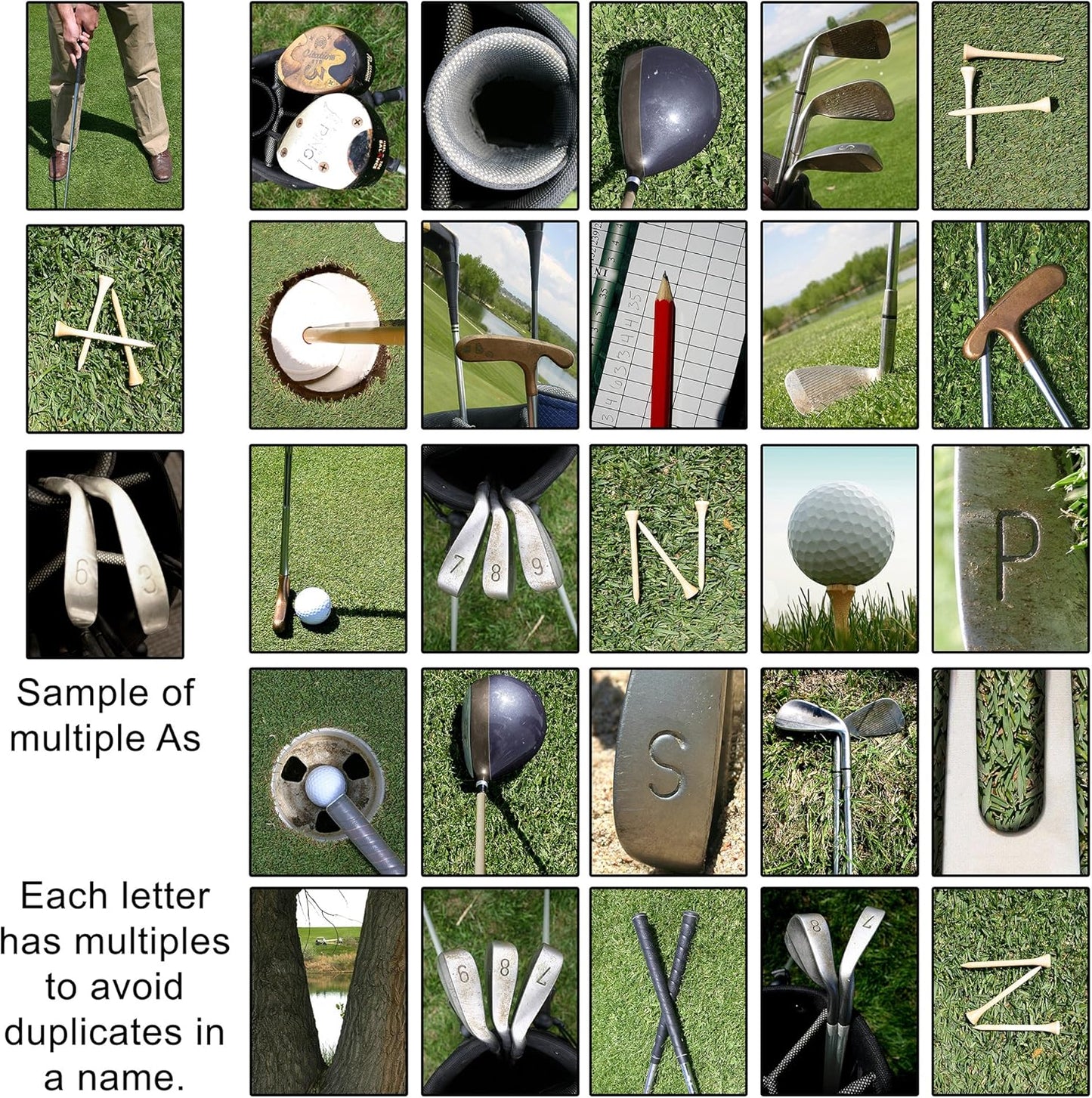 Framed Canvas - Personalized Golf Name Art - Perfect and unique customized gift for the golfer or golf enthusiast